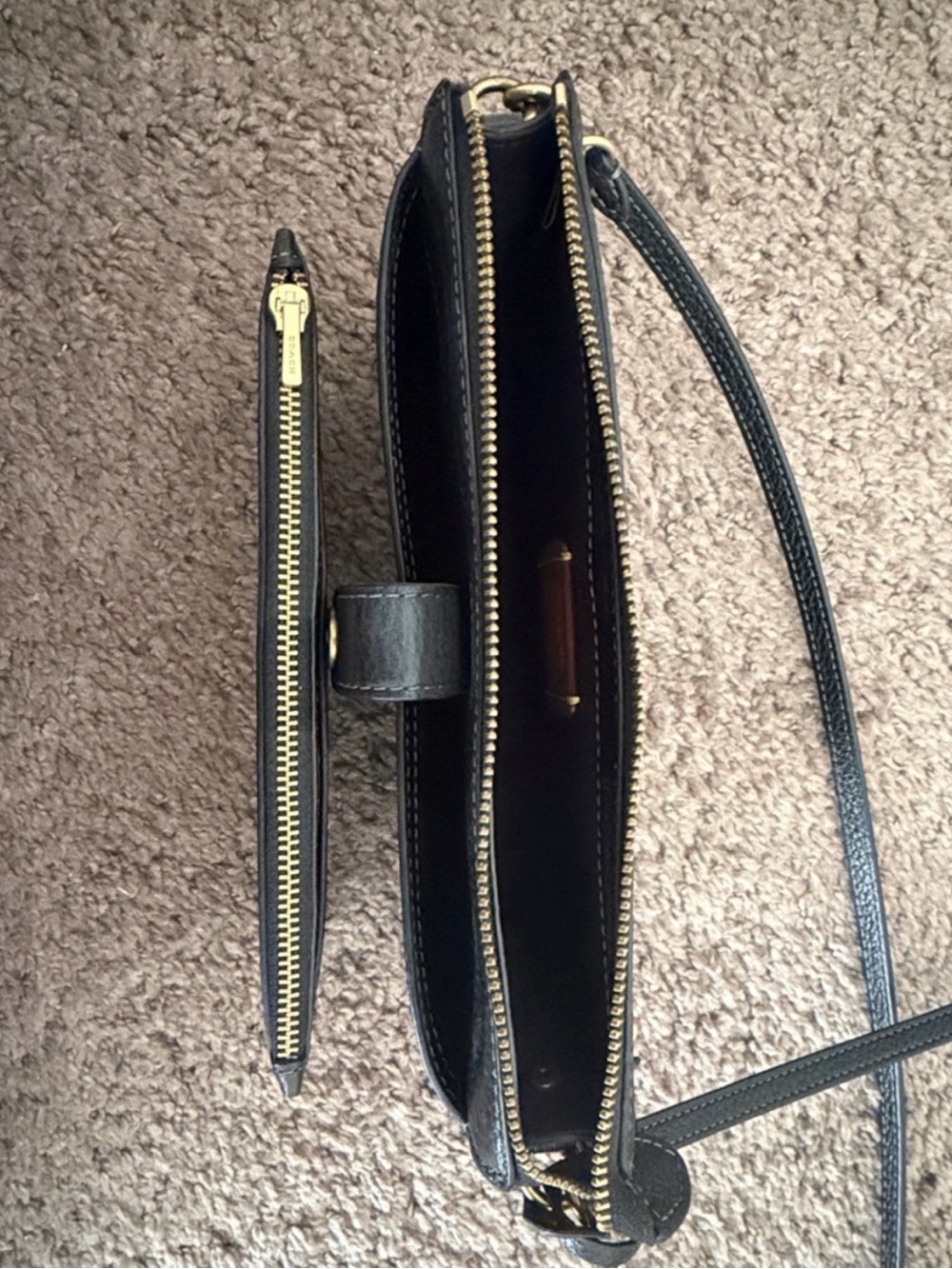 Coach Black Leather Bella Crossbody Bag with Gold Hardware - Picture 7 of 7